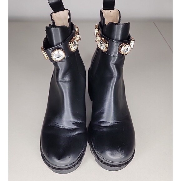 Steve Madden Womens Black Amulet Block Heel Chelsea Ankle Boots US 7 M - Picture 5 of 7